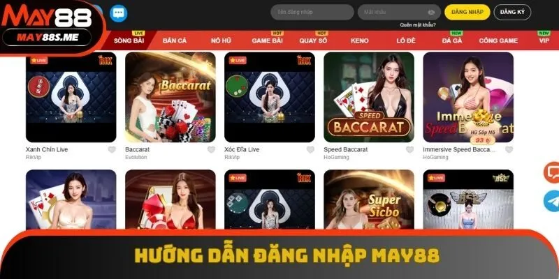 Hướng dẫn đăng nhập May88
